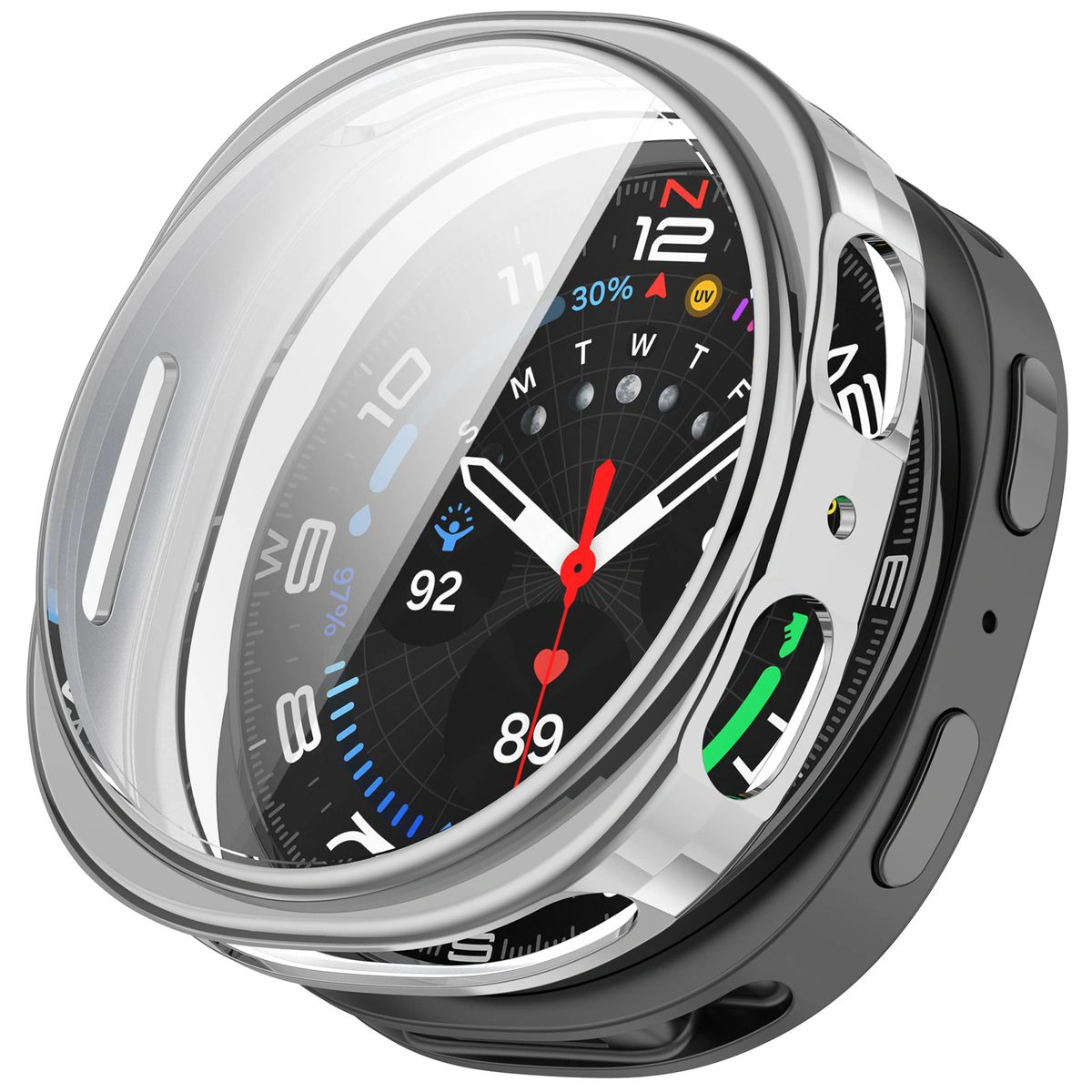 Plecki ze szkłem Bizon Case Watch Felipe dla Galaxy Watch 8 44 mm